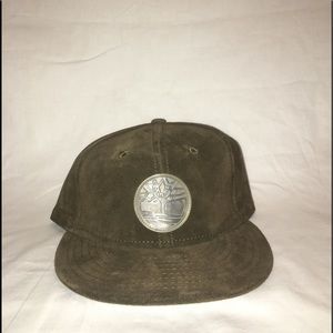 Men's adjustable Suede Timberland SnapBack Olive